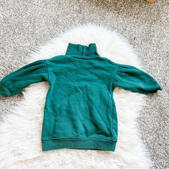Baby Gap | Green Bubble Sleeve Turtleneck Sweatshirt - Picture 2 of 5